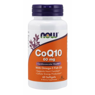Now CoQ10 60 mg with Omega-3 Fish Oil Softgels